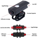 Kit Farol, Lanterna Traseira e Velocímetro para Bicicleta | Recarregável e À Prova d’Água