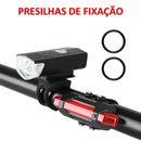 Kit Farol, Lanterna Traseira e Velocímetro para Bicicleta | Recarregável e À Prova d’Água