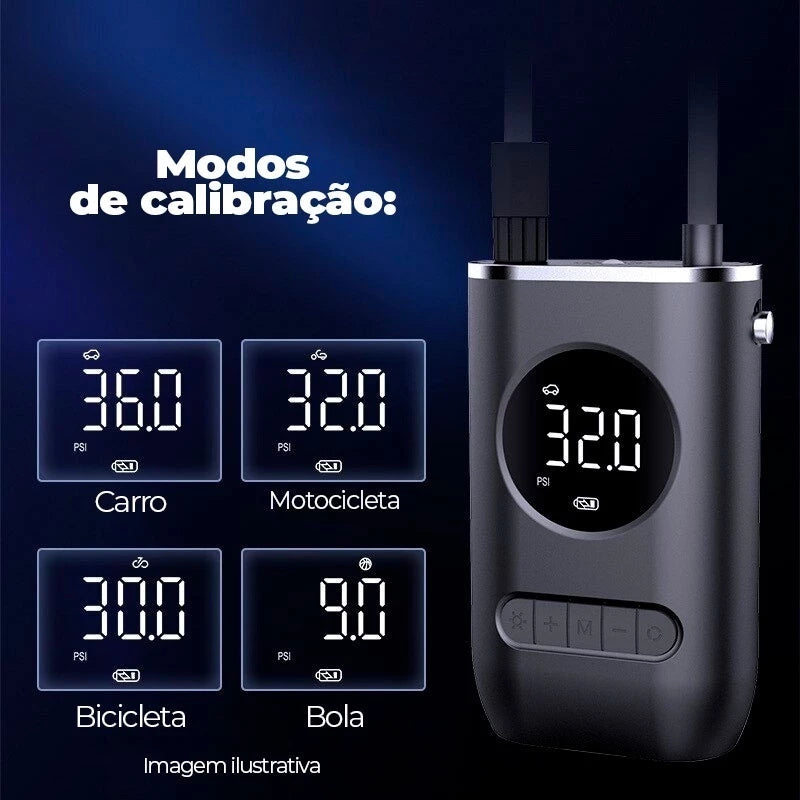 Bomba de Ar Elétrica Portátil | Multifuncional