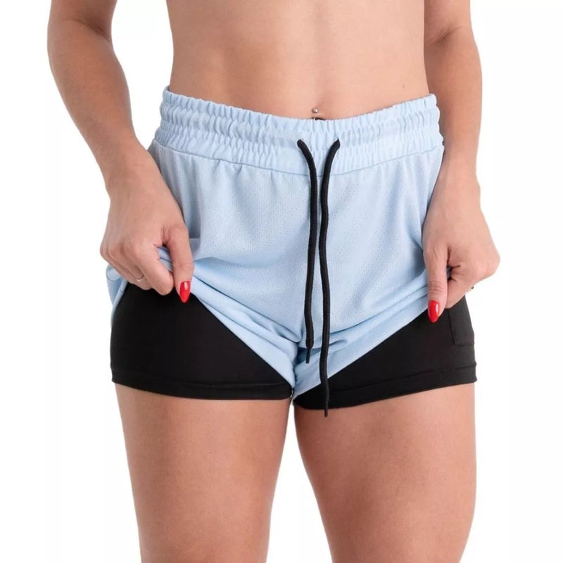Short Esportivo Feminino 2 em 1 Dry Fit | Confort