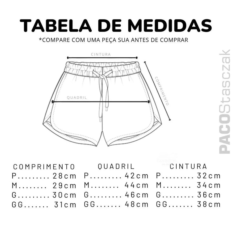 Short Esportivo Feminino 2 em 1 Dry Fit | Confort